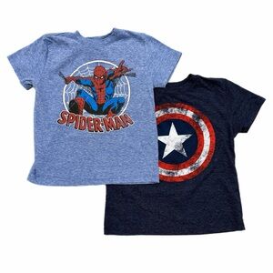 Marvel Spider-Man & Captain America Kids T-Shirts - Set of 2 Size 3T